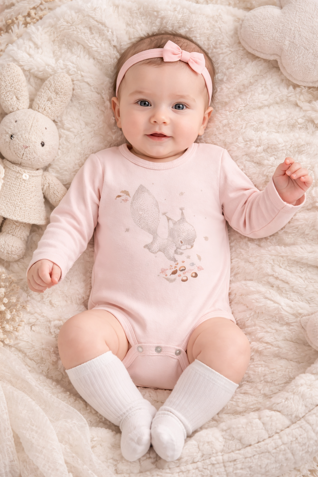 Babybody med kimono-lukning