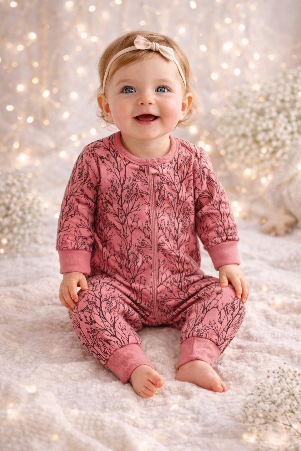 Baby jumpsuit with zipper
