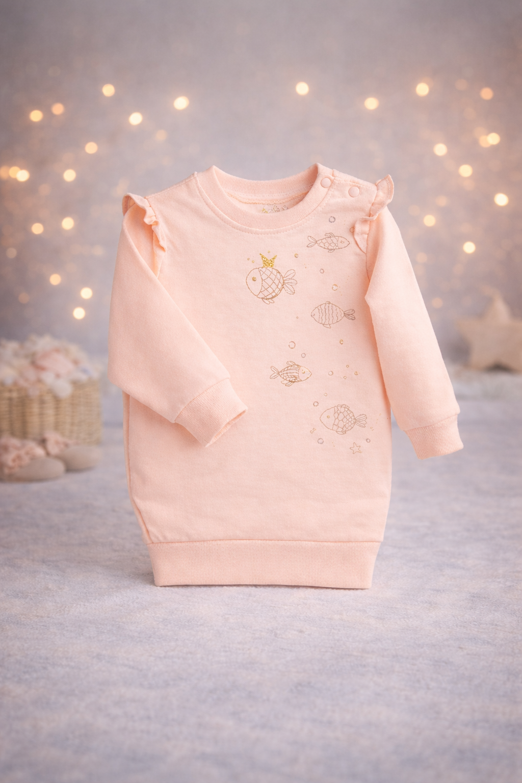 Babybluse med lange ærmer