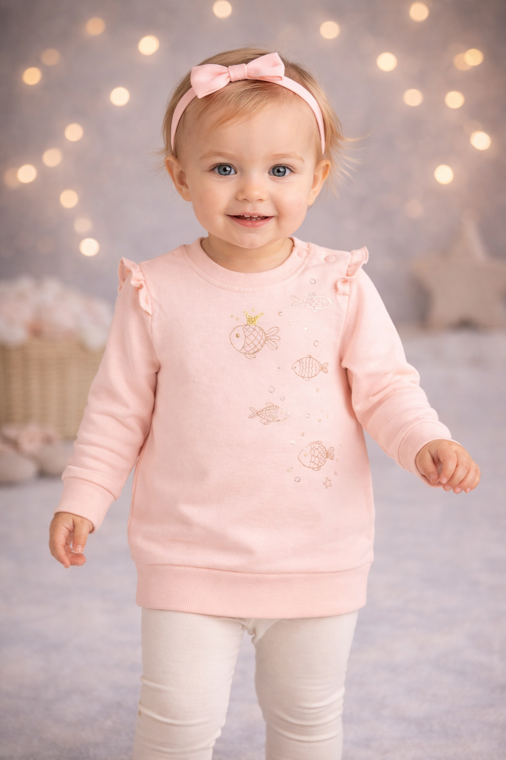 Babybluse med lange ærmer