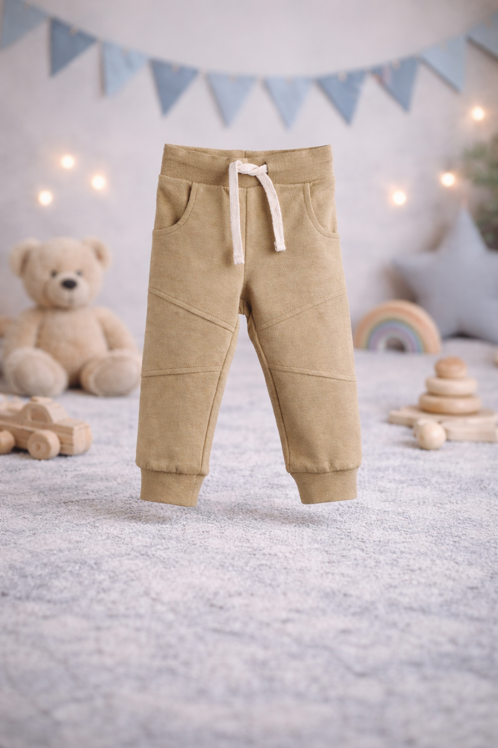 Bukser til baby med snøre