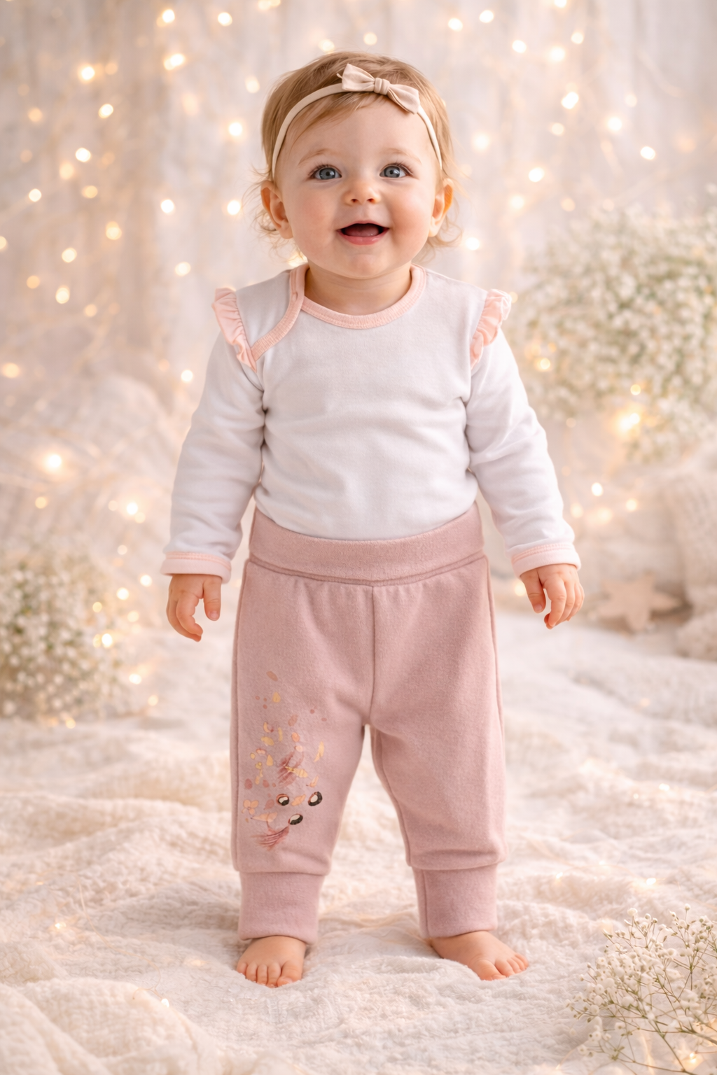 Babybukser med høj og blød talje